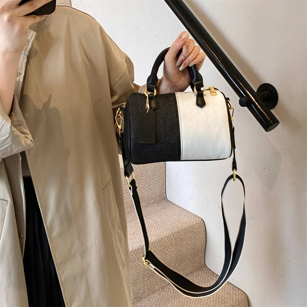 Exquisite Patchwork Denim Mini Handbag