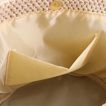 Exquisite Handmade Straw Beach Tote Bag