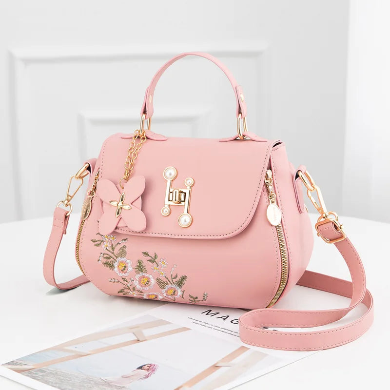 Exquisite Floral Embroidered Women's Handbag