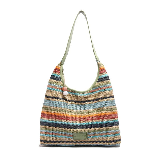 Elegant Straw Woven Tote Bag - Versatile & Spacious