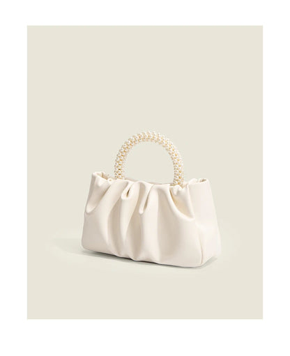 Exquisite Pearl-Embellished Cloud Handbag