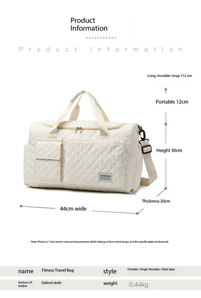 Elegant Oxford Quilted Women's Travel Handbag