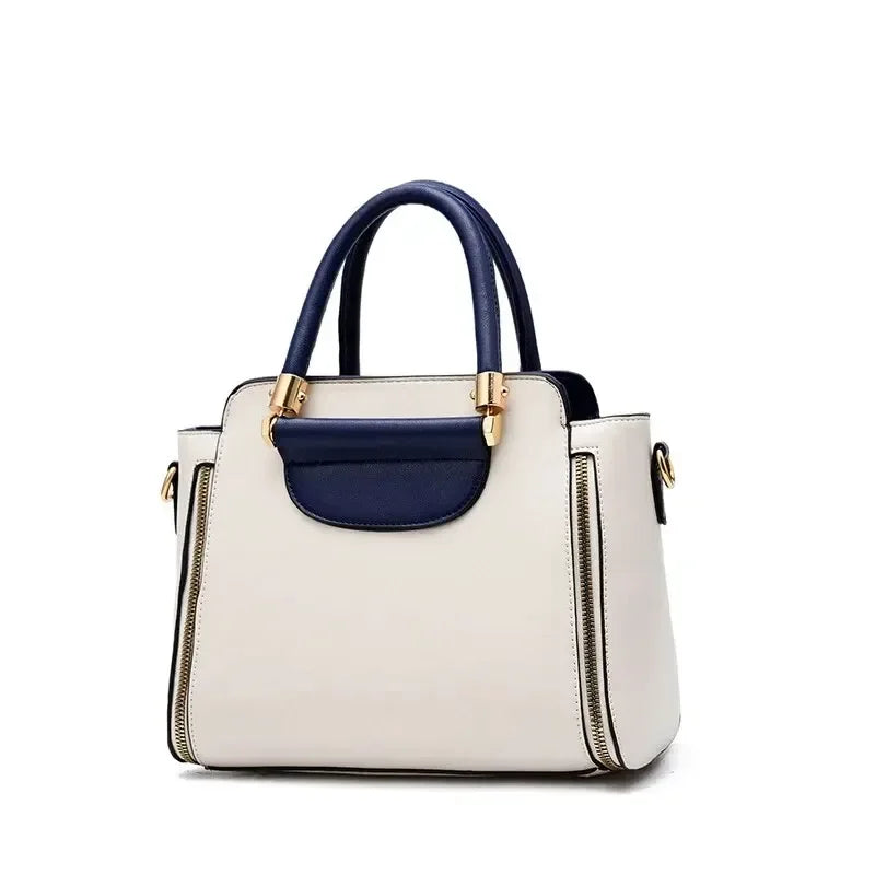 Elegant Contrast Stitching Women's Handbag