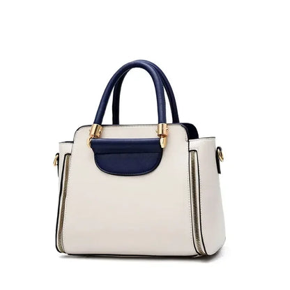 Elegant Contrast Stitching Women's Handbag