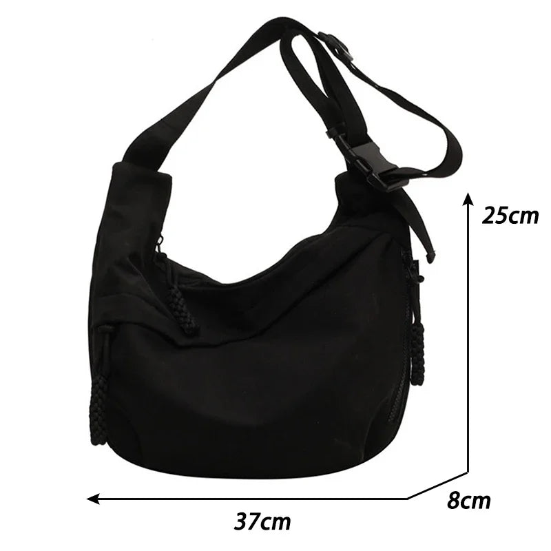 Elegant Nylon Crossbody Bag - High Capacity & Style