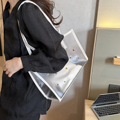 Elegant Transparent PVC Shoulder Bag Set for Women