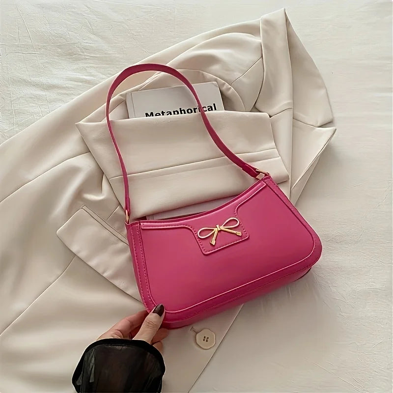 Exquisite Bowknot Shoulder Bag - Timeless Elegance