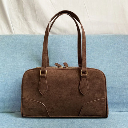 Exquisite Vintage Faux Suede Women's Handbag