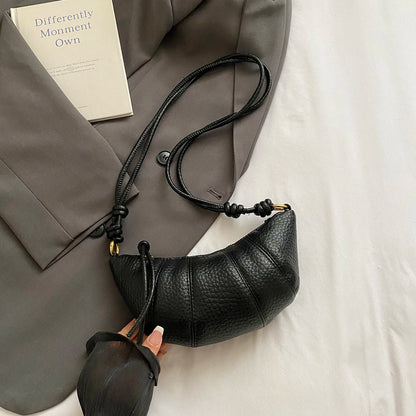 Elegant Splicing Leather Shoulder Bag - Women's Fashion