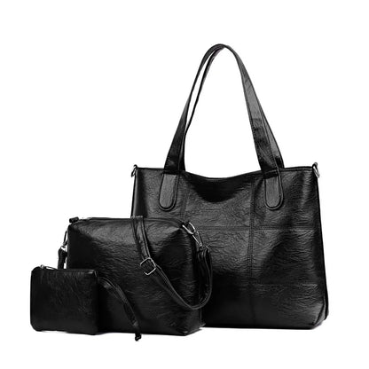 3-Piece Fashionable Women's Shoulder Bag Set