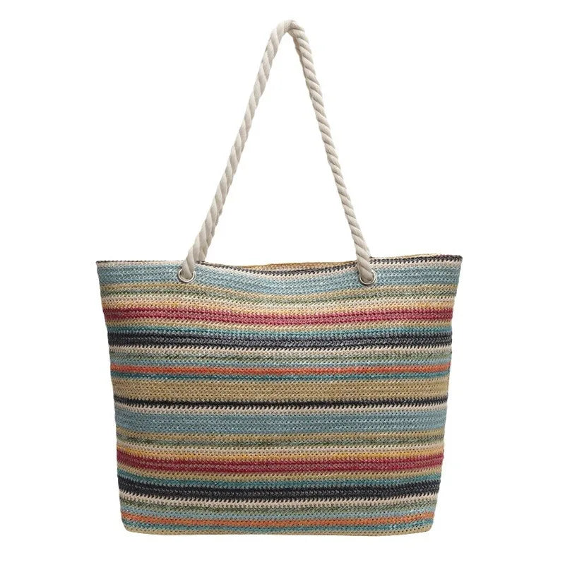 Elegant Ethnic Style Woven Tote Bag