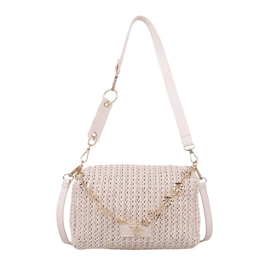 Elegant Woven Straw Women's Handbag - Large Capacity