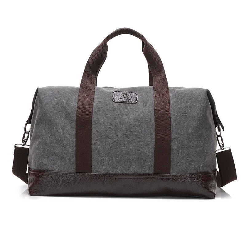 Elegant Vintage Canvas Travel Duffle Bag