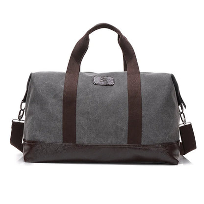 Elegant Vintage Canvas Travel Duffle Bag