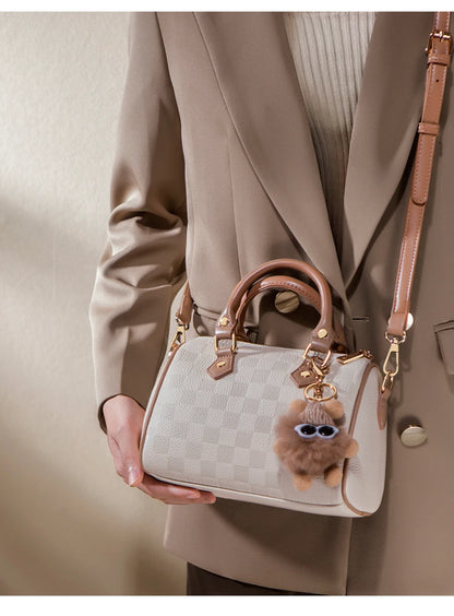 URDUDU Elegant Boston Leather Handbag
