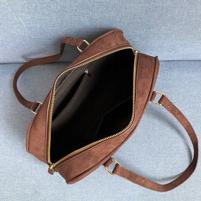 Exquisite Vintage Faux Suede Women's Handbag