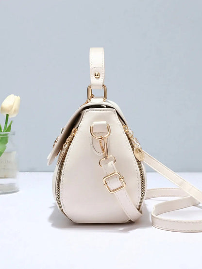 Elegant Floral Embroidered Bucket Handbag