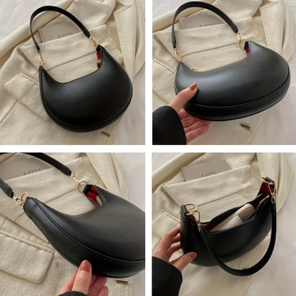 Exquisite Moon-Shaped Luxury Shoulder Bag