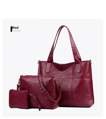 3-Piece Fashionable Women's Shoulder Bag Set