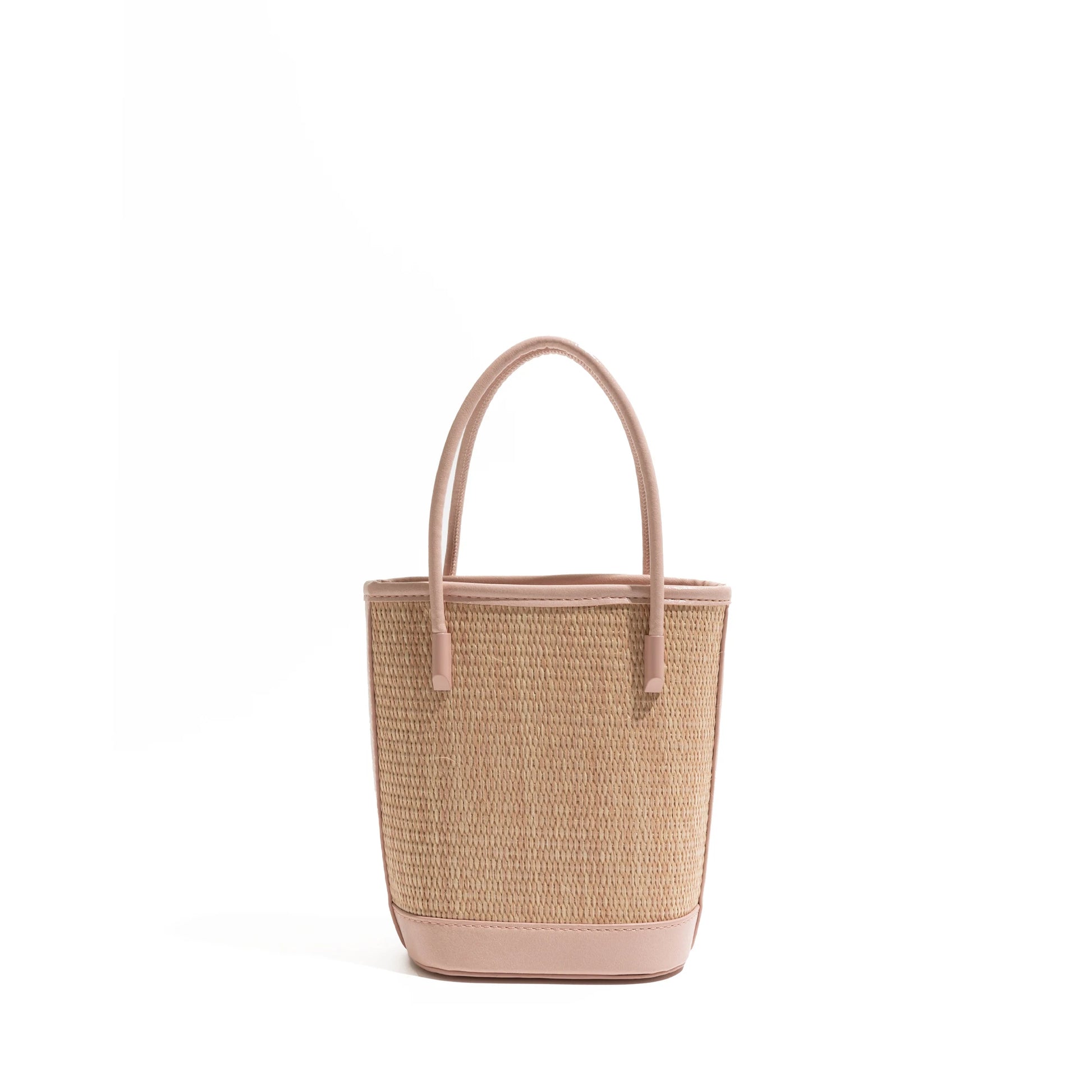 MABULA Luxurious Straw Woven Bucket Bag for Women