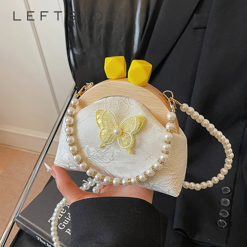 Exquisite Beaded PU Leather Crossbody Bag for Women