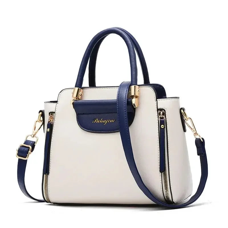 Elegant Contrast Stitching Women's Handbag