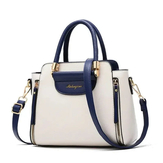 Elegant Contrast Stitching Women's Handbag