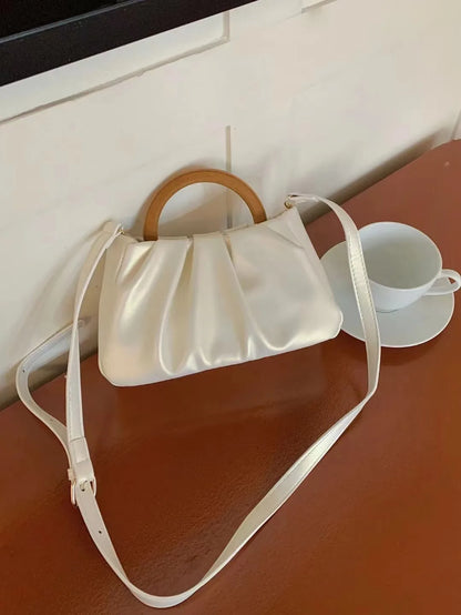 Exquisite Pearl-Embellished Cloud Handbag