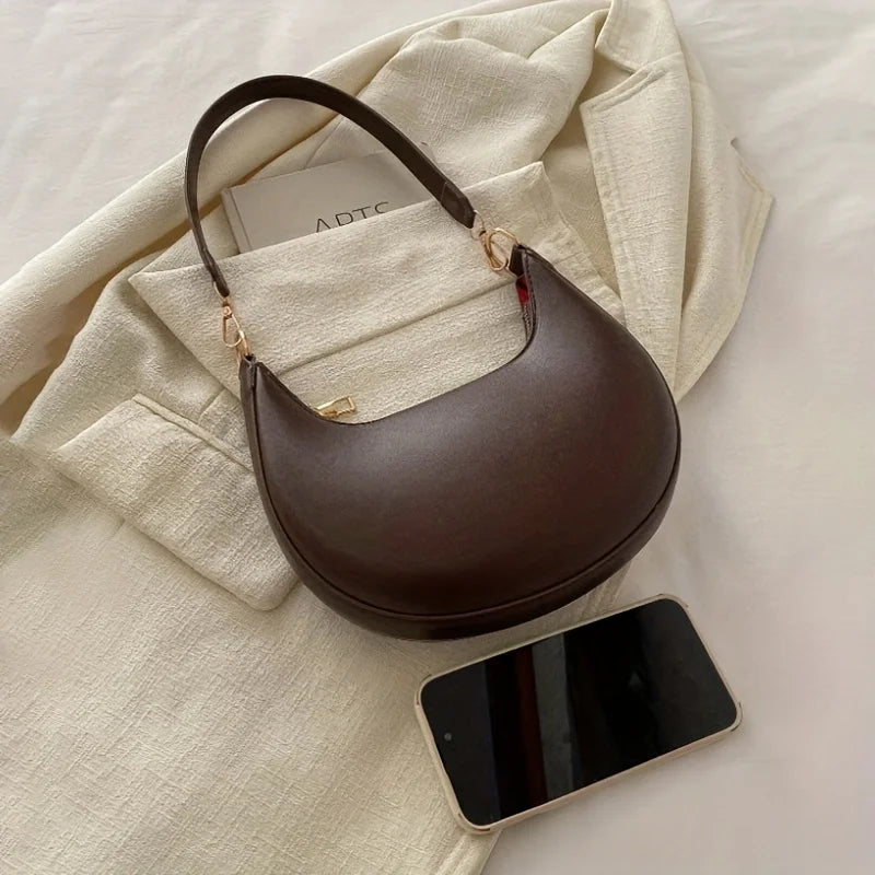 Exquisite Moon-Shaped Luxury Shoulder Bag