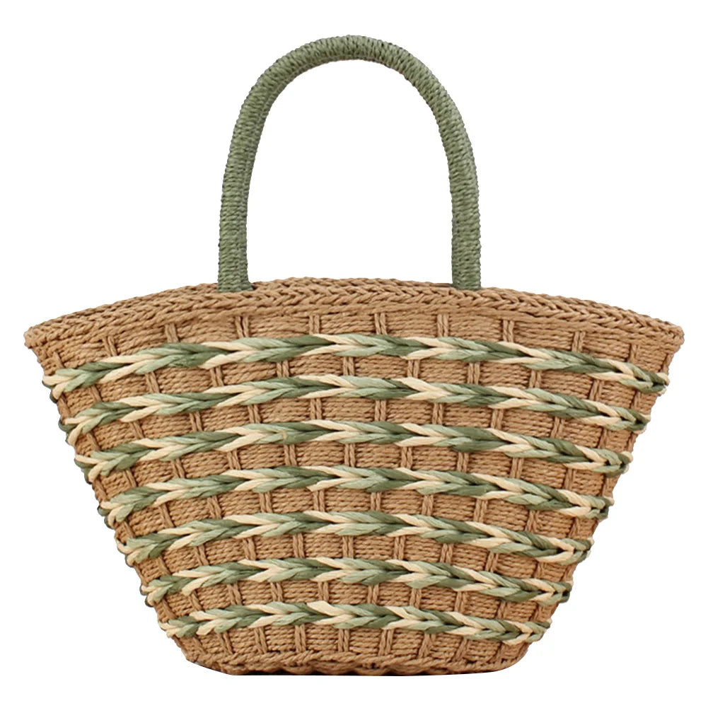 Elegant Handwoven Straw Tote Bag for Women