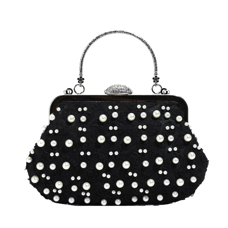Exquisite Pearl Embellished Crossbody Bag for Women