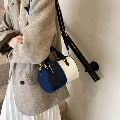 Exquisite Patchwork Denim Mini Handbag