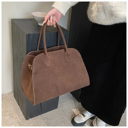 Exquisite Vintage Top-Handle Tote for Autumn Elegance