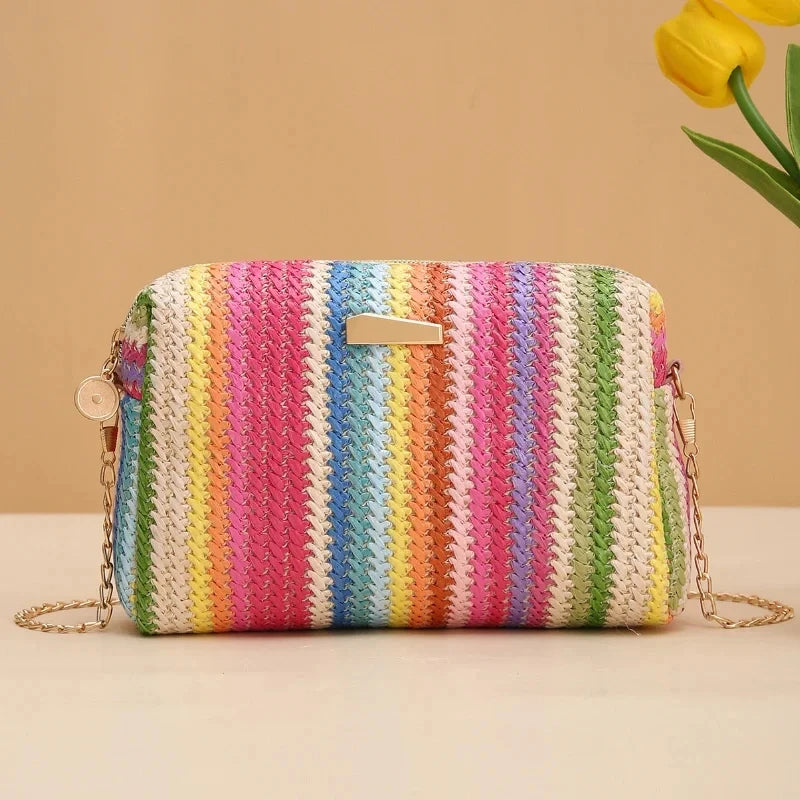 Exquisite Rattan Knitting Women's Straw Crossbody Bag