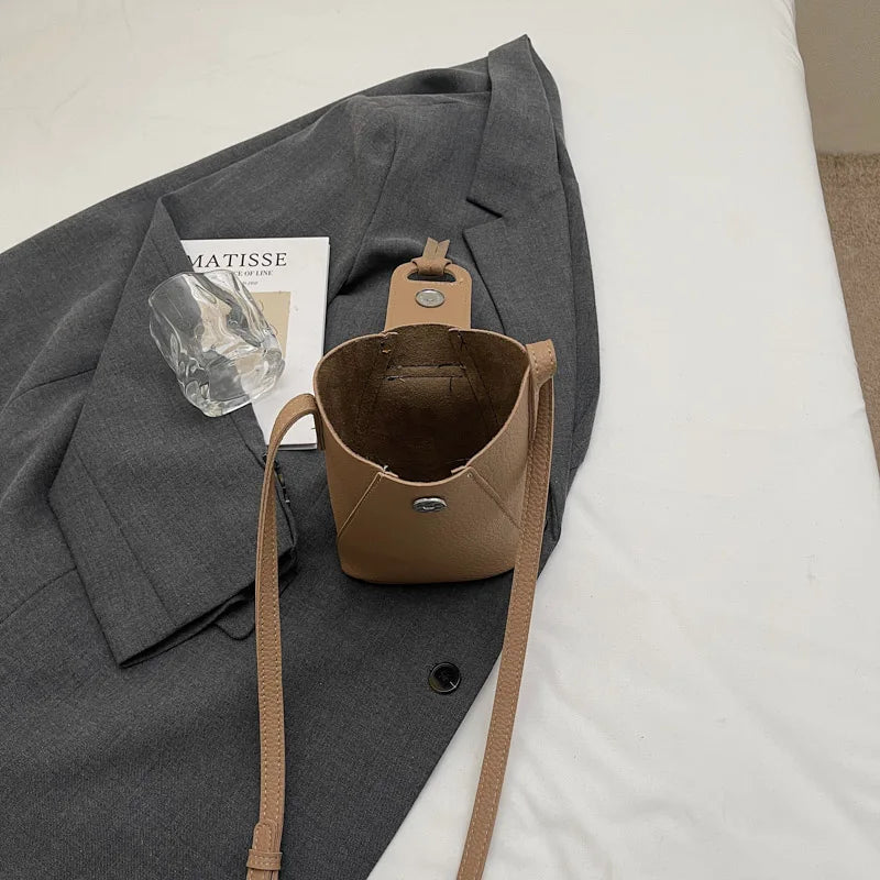 Elegant PU Leather Mini Crossbody Bag - 2025 Trend