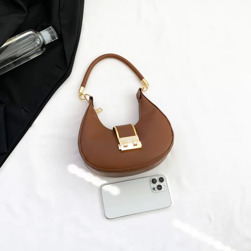 Elegant PU Leather Women's Underarm Bag