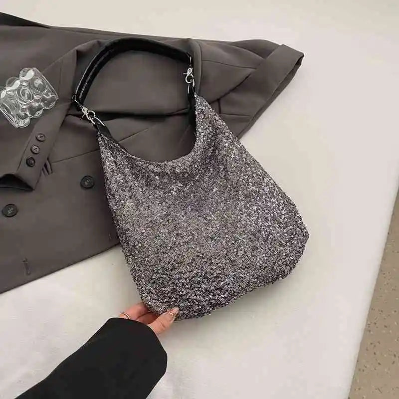 Exquisite Sequin Tote Bag for Women - Shimmering Elegance