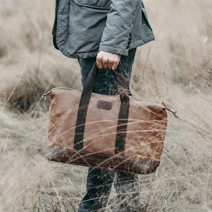 Elegant Vintage Canvas Travel Duffle Bag