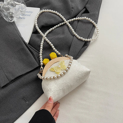 Exquisite Beaded PU Leather Crossbody Bag for Women