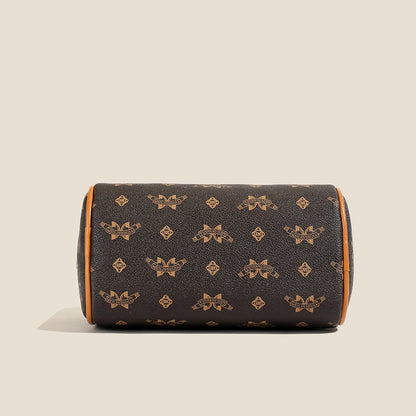 Elegant PU Leather Women's Barrel Handbag