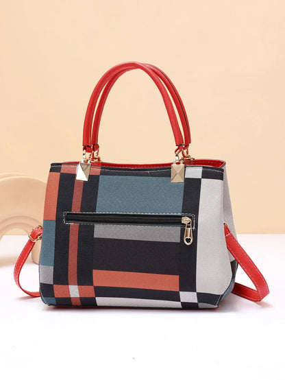 Exquisite Women's Luxury Handbag with Elegant Grid Design