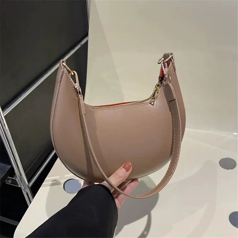 Exquisite Moon-Shaped Luxury Shoulder Bag