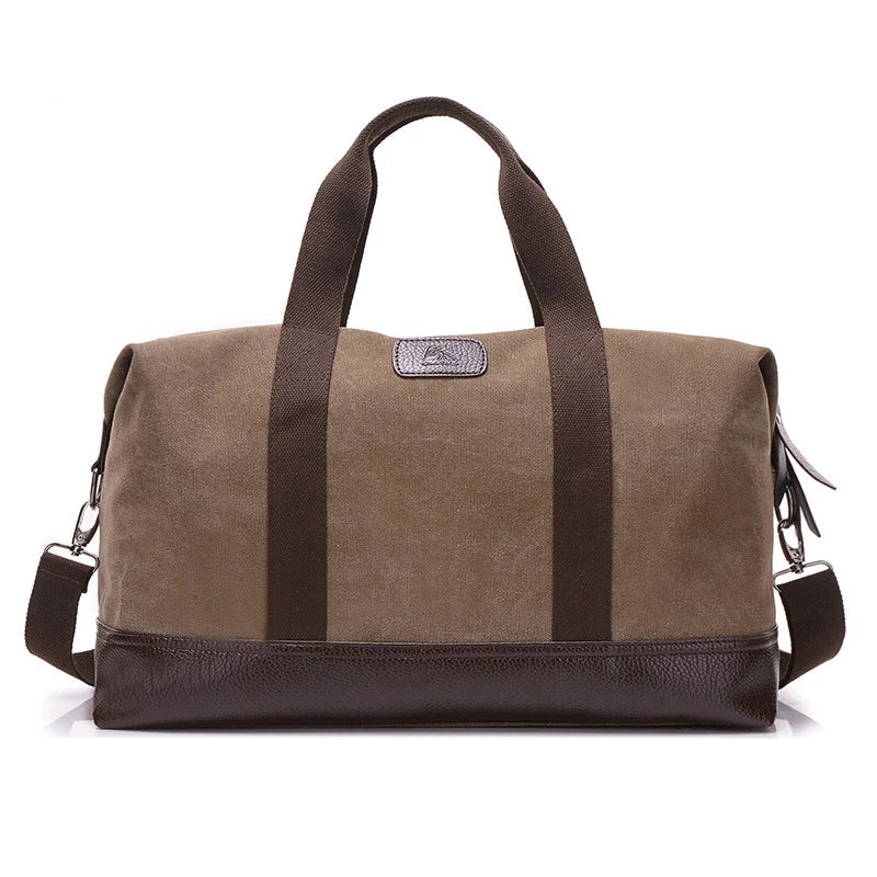 Elegant Vintage Canvas Travel Duffle Bag