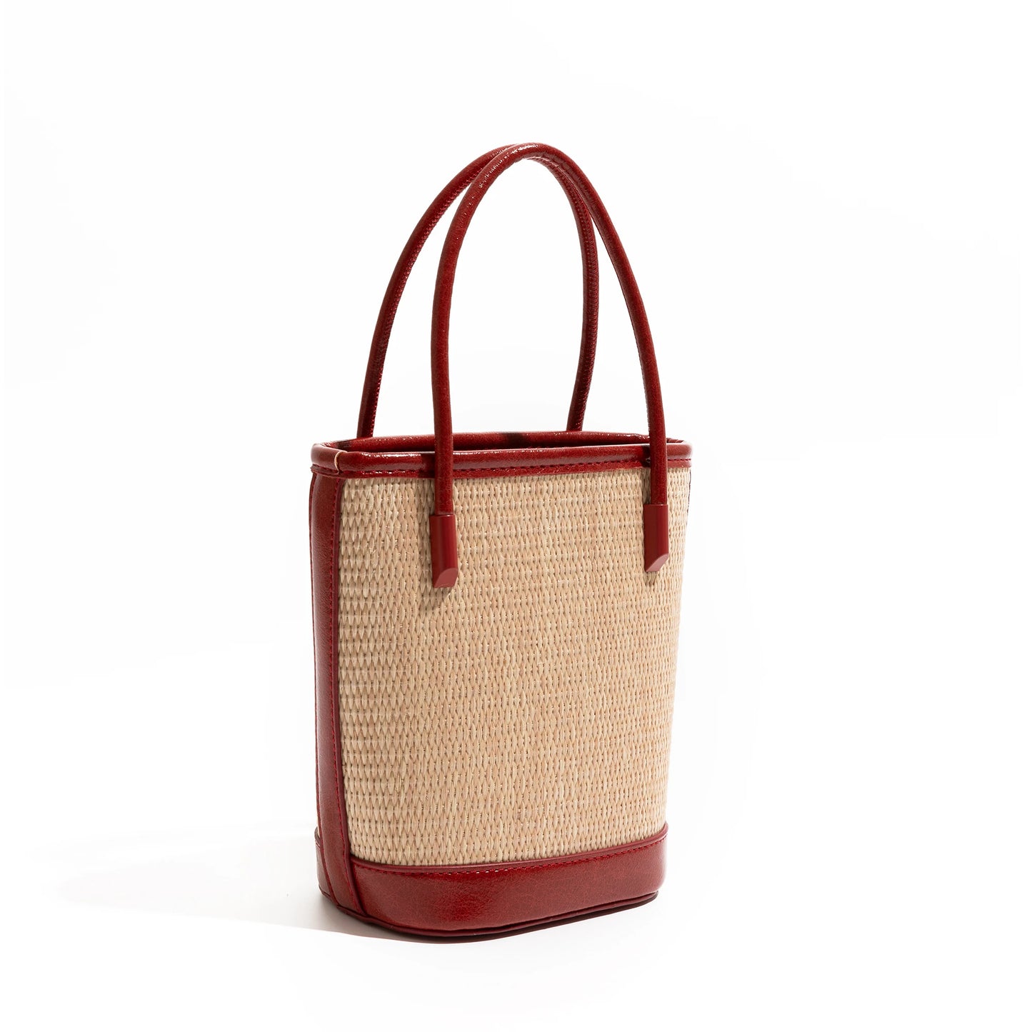 MABULA Luxurious Straw Woven Bucket Bag for Women