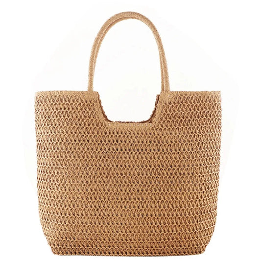 Elegant Woven Straw Hobo Bag - Spacious & Chic