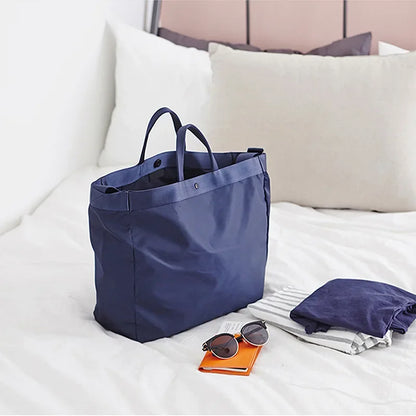 Elegant Nylon Tote Bag - Versatile Travel Companion