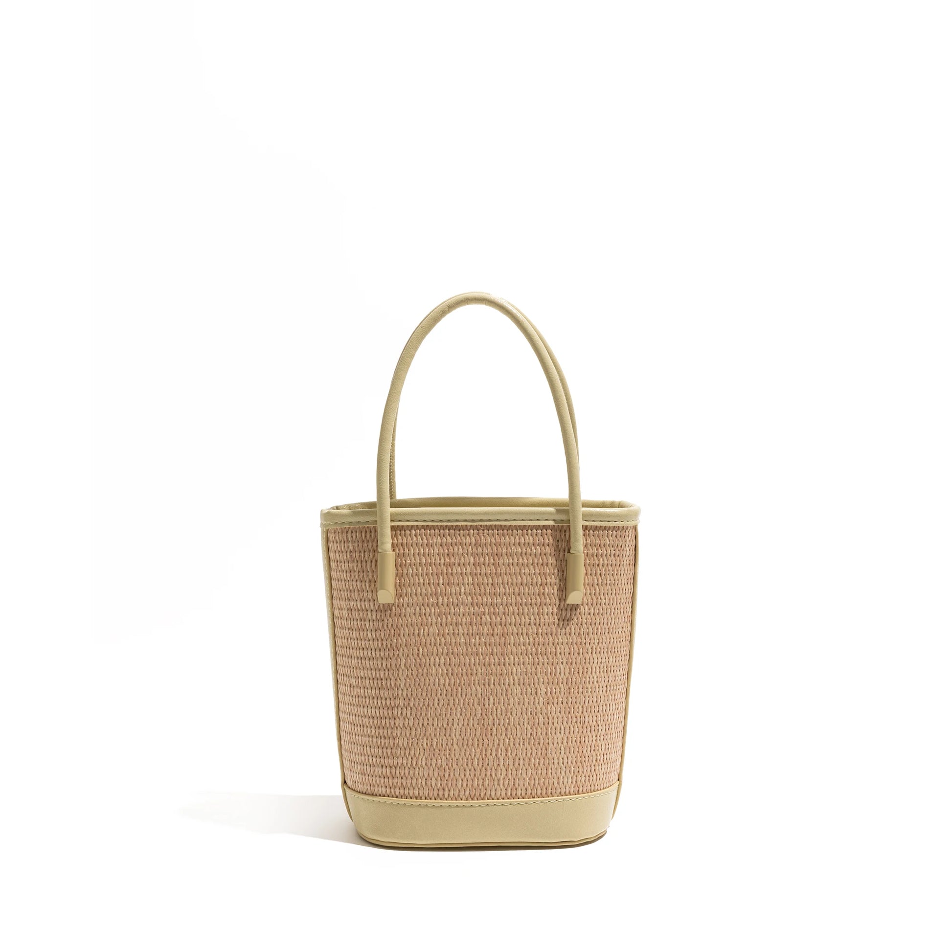 MABULA Luxurious Straw Woven Bucket Bag for Women