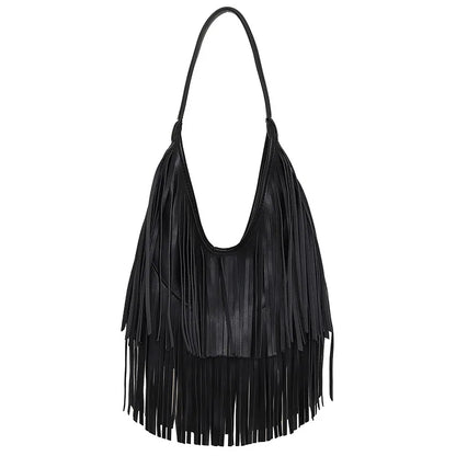 Elegant Long Tassel Women's Shoulder Bag