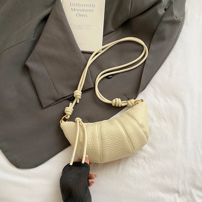 Elegant Splicing Leather Shoulder Bag - Women's Fashion