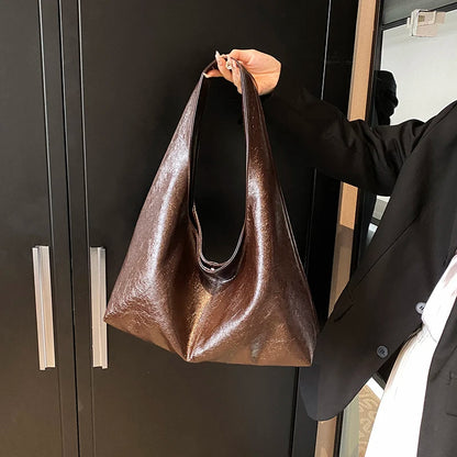 Elegance Retro Shoulder Bag - Luxurious PU Leather